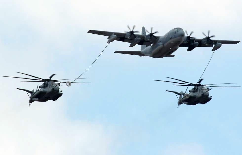 C 130 refueling CH-53.. | Us military aircraft, Air fighter, Aircraft